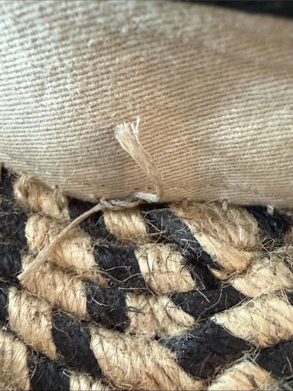 Madewell Cream and Black Mary Jane Canvas Espadrilles 8.5